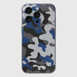 Чехол для iPhone 16 Pro Max силиконовый с защитой камеры Камуфляж