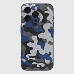 Чехол для iPhone 16 Pro силиконовый с защитой камеры Камуфляж