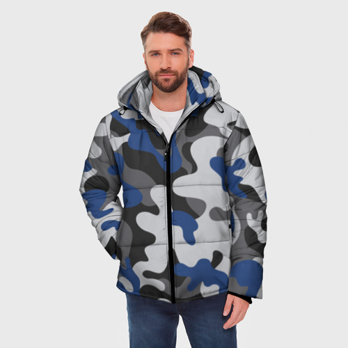 Мужская зимняя куртка 3D Камуфляж, цвет черный - фото 3