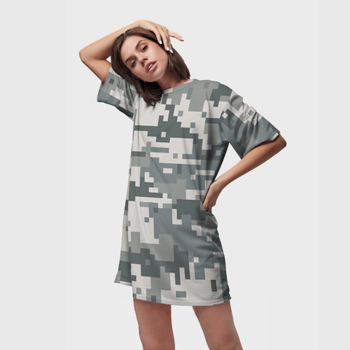 Платье-футболка 3D Камуфляж, цвет 3D печать - фото 3