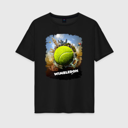 Женская футболка хлопок Oversize Уимблдон Wimbledon