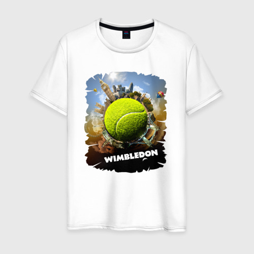 Мужская футболка хлопок Уимблдон Wimbledon, цвет белый