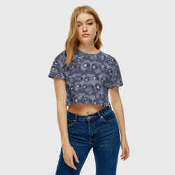 Женская футболка Crop-top 3D Эмодзи - фото 2