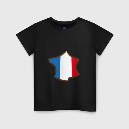 Детская футболка хлопок Сборная Франции, цвет черный