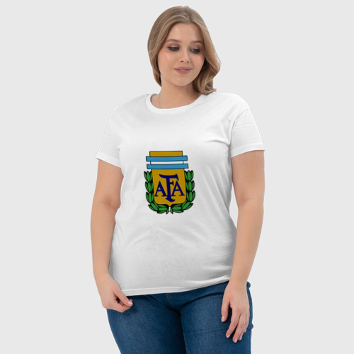 Женская футболка хлопок Сборная Аргентины - фото 6