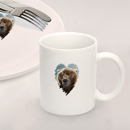 Набор: тарелка + кружка Любимый русский мишка - фото 2