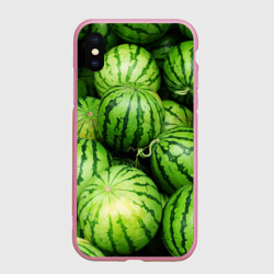 Чехол для iPhone XS Max матовый Арбузы