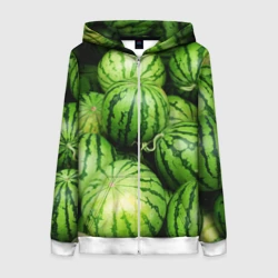 Женская толстовка 3D на молнии Арбузы