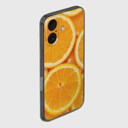 Чехол для iPhone 16 силиконовый с защитой камеры Апельсин - фото 2