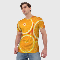 Мужская футболка 3D Апельсин - фото 2