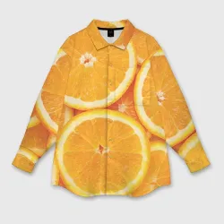 Мужская рубашка oversize 3D Апельсин