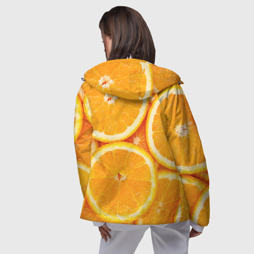 Женская ветровка 3D Апельсин, цвет белый - фото 5