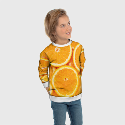 Детский свитшот 3D Апельсин, цвет 3D печать - фото 5