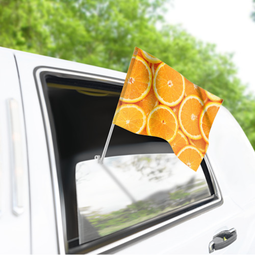 Флаг для автомобиля Апельсин - фото 3
