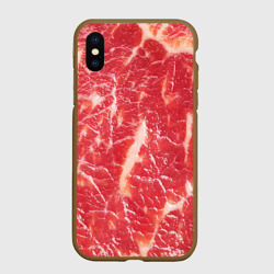 Чехол для iPhone XS Max матовый Мясо
