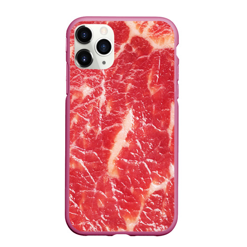 Чехол для iPhone 11 Pro матовый Мясо, цвет малиновый
