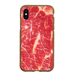 Чехол для iPhone XS Max матовый Мясо