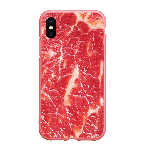 Чехол для iPhone XS Max матовый Мясо, цвет баблгам