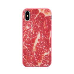 Чехол для iPhone X матовый Мясо