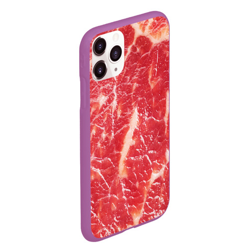 Чехол для iPhone 11 Pro Max матовый Мясо, цвет фиолетовый - фото 3