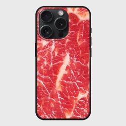 Чехол силиконовый для Apple iPhone 15 Pro матовый Мясо