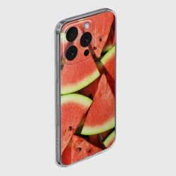 Чехол для iPhone 16 Pro Max силиконовый с защитой камеры Дольки арбуза - фото 2