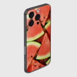 Чехол для iPhone 16 Pro силиконовый с защитой камеры Дольки арбуза - фото 2