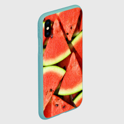 Чехол для iPhone XS Max матовый Дольки арбуза - фото 2
