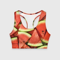 Женский спортивный топ 3D Дольки арбуза