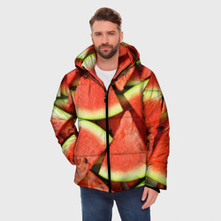 Мужская зимняя куртка 3D Дольки арбуза - фото 2