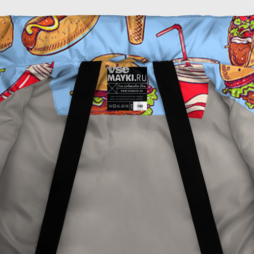 Зимняя куртка для мальчиков 3D Еда, цвет светло-серый - фото 7
