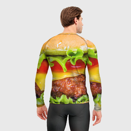 Мужской рашгард 3D Гамбургер, цвет 3D печать - фото 4