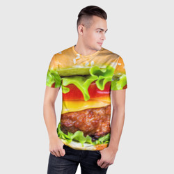 Мужская футболка 3D Slim Гамбургер - фото 2