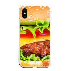Чехол для iPhone XS Max матовый Гамбургер