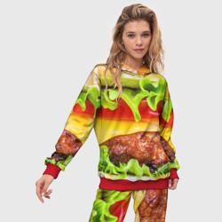 Женский костюм с толстовкой 3D Гамбургер - фото 2