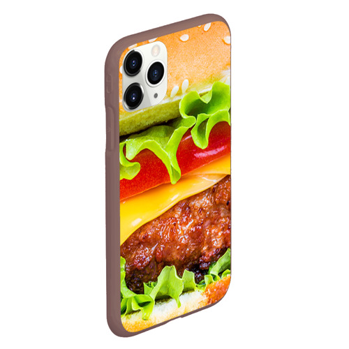 Чехол для iPhone 11 Pro матовый Гамбургер, цвет коричневый - фото 3
