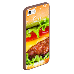 Чехол для iPhone 5/5S матовый Гамбургер - фото 2