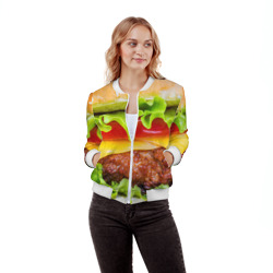 Женский бомбер 3D Гамбургер - фото 2