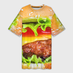 Платье-футболка 3D Гамбургер