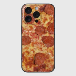 Чехол для iPhone 16 Pro силиконовый с защитой камеры Пицца