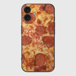 Чехол для iPhone 16 силиконовый с защитой камеры Пицца
