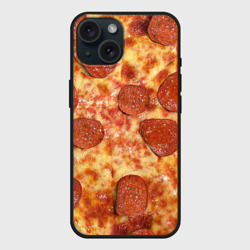 Чехол силиконовый для Apple iPhone 15 матовый Пицца