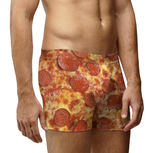 Мужские трусы 3D Пицца, цвет 3D печать - фото 3
