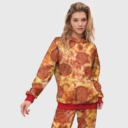 Женский костюм с толстовкой 3D Пицца - фото 2