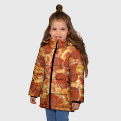 Зимняя куртка для девочек 3D Пицца - фото 2