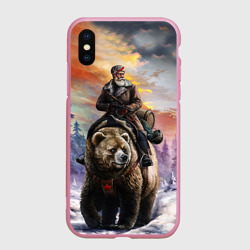 Чехол для iPhone XS Max матовый Медведь