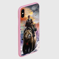 Чехол для iPhone XS Max матовый Медведь - фото 2