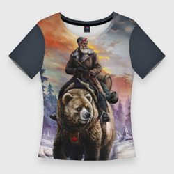 Женская футболка 3D Slim Медведь