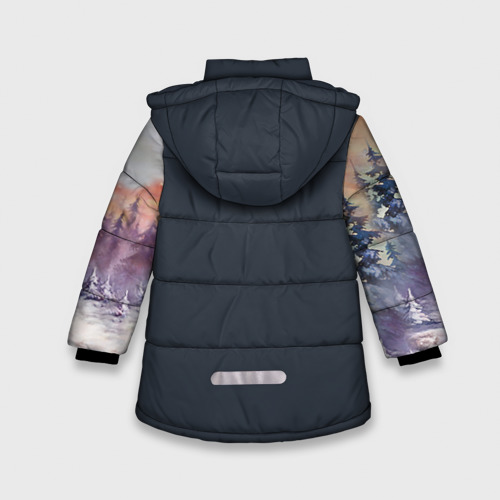 Зимняя куртка для девочек 3D Медведь, цвет светло-серый - фото 2