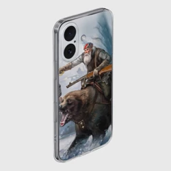 Чехол для iPhone 16 силиконовый с защитой камеры Медведь - фото 2